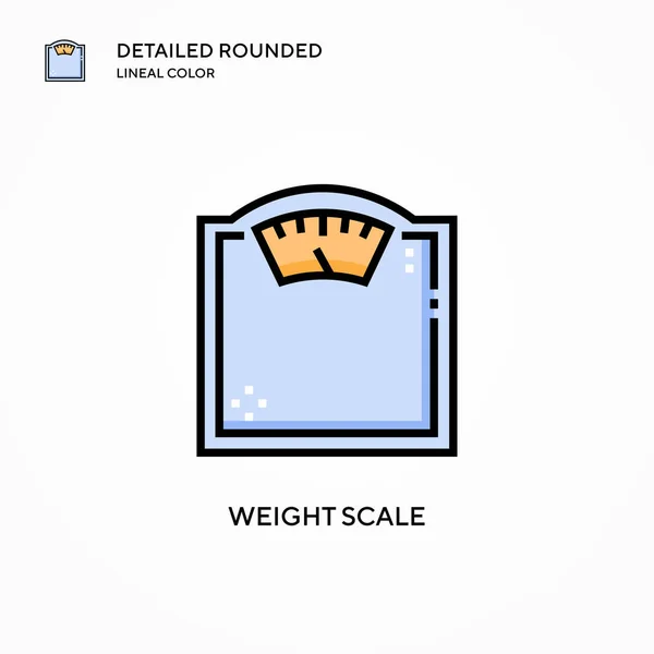Weight Scale Vector Icon Modern Vector Illustration Concepts Easy Edit — Stock Vector
