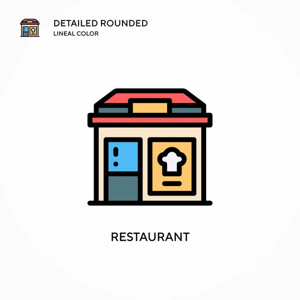 Restaurant Vectoricoon Moderne Vector Illustratie Concepten Eenvoudig Bewerken Aan Passen — Stockvector