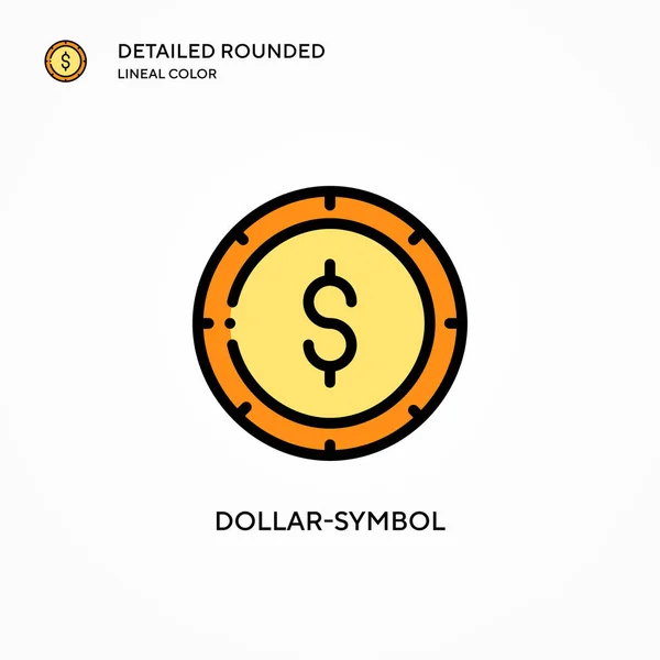 Dólar Símbolo Icono Vectorial Conceptos Modernos Ilustración Vectorial Fácil Editar — Vector de stock
