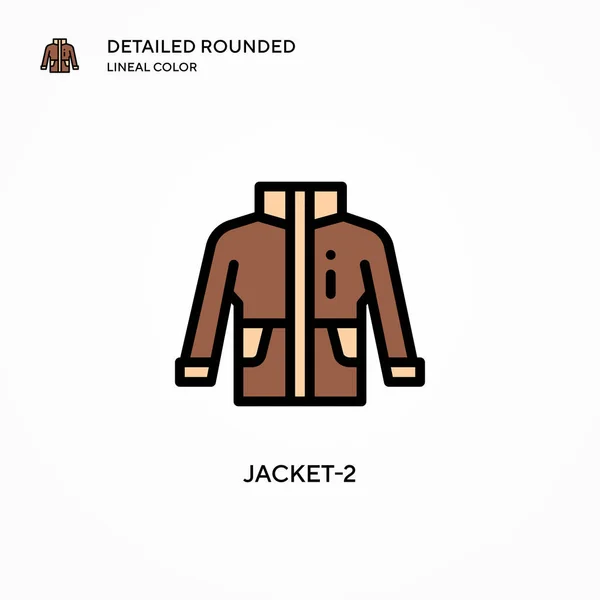 Chaqueta Icono Vector Conceptos Modernos Ilustración Vectorial Fácil Editar Personalizar — Archivo Imágenes Vectoriales