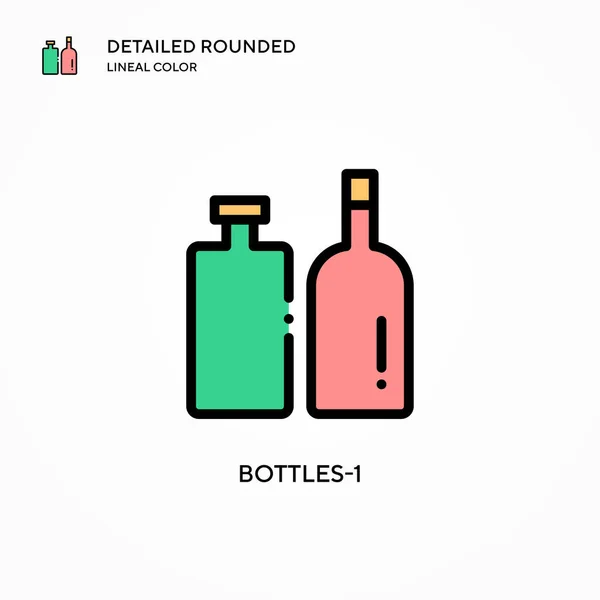 Botellas Icono Vector Conceptos Modernos Ilustración Vectorial Fácil Editar Personalizar — Vector de stock