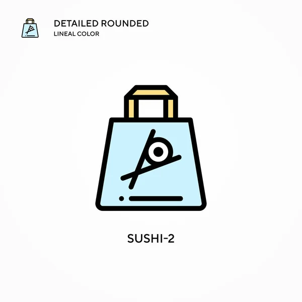 Ícone Vetorial Sushi Conceitos Modernos Ilustração Vetorial Fácil Editar Personalizar —  Vetores de Stock