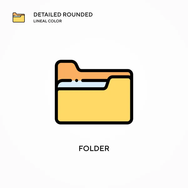 Folder Vector Icoon Moderne Vector Illustratie Concepten Eenvoudig Bewerken Aan — Stockvector