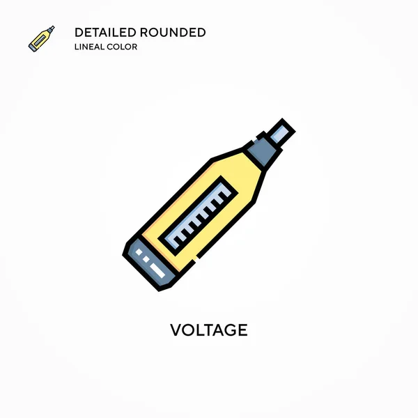 電圧ベクトルアイコン 現代のベクトル図の概念 編集とカスタマイズが簡単 — ストックベクタ