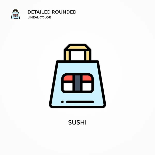 Sushi Vektorsymbol Moderne Konzepte Zur Vektorillustration Einfach Bearbeiten Und Anzupassen — Stockvektor