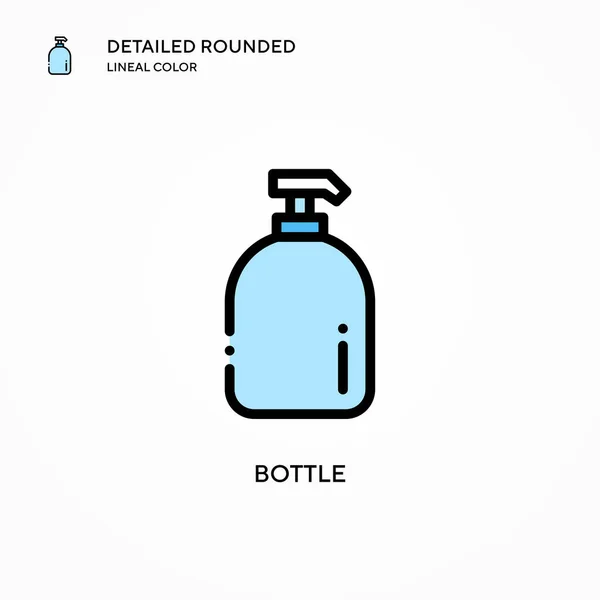 Icono Vector Botella Conceptos Modernos Ilustración Vectorial Fácil Editar Personalizar — Vector de stock