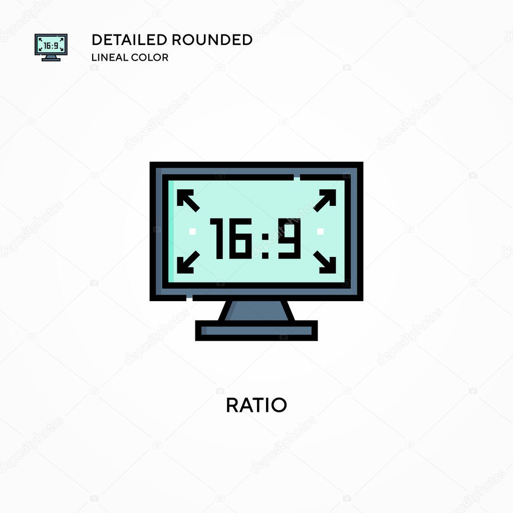 Ratio vector icon. Modern vector illustration concepts. Easy to edit and customize.