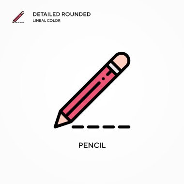 Kalem vektör simgesi. Modern vektör illüstrasyon kavramları. Düzenlemesi ve kişiselleştirmesi kolay.