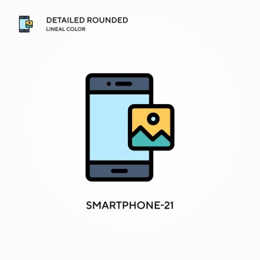 Akıllı Telefon-21 vektör simgesi. Modern vektör illüstrasyon kavramları. Düzenlemesi ve kişiselleştirmesi kolay.