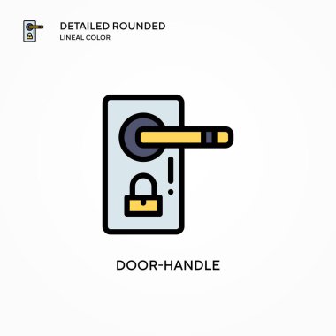 Kapı kolu vektör simgesi. Modern vektör illüstrasyon kavramları. Düzenlemesi ve kişiselleştirmesi kolay.