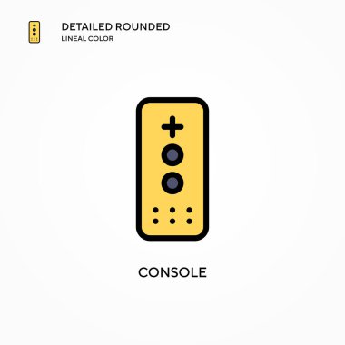 Konsol vektör simgesi. Modern vektör illüstrasyon kavramları. Düzenlemesi ve kişiselleştirmesi kolay.