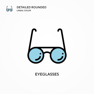 Gözlük vektör simgesi. Modern vektör illüstrasyon kavramları. Düzenlemesi ve kişiselleştirmesi kolay.
