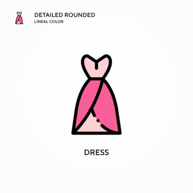 Vektör simgesini giyin. Modern vektör illüstrasyon kavramları. Düzenlemesi ve kişiselleştirmesi kolay.