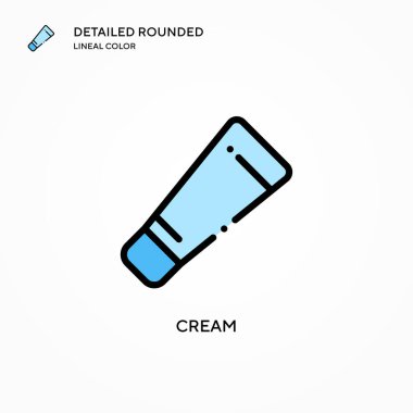 Krem vektör simgesi. Modern vektör illüstrasyon kavramları. Düzenlemesi ve kişiselleştirmesi kolay.