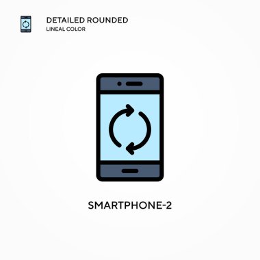 Akıllı Telefon-2 vektör simgesi. Modern vektör illüstrasyon kavramları. Düzenlemesi ve kişiselleştirmesi kolay.