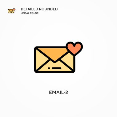 E- posta-2 vektör simgesi. Modern vektör illüstrasyon kavramları. Düzenlemesi ve kişiselleştirmesi kolay.