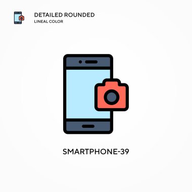 Akıllı telefon-39 vektör simgesi. Modern vektör illüstrasyon kavramları. Düzenlemesi ve kişiselleştirmesi kolay.