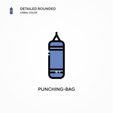 Kum torbası vektör simgesi. Modern vektör illüstrasyon kavramları. Düzenlemesi ve kişiselleştirmesi kolay.