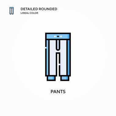 Pantolon vektör simgesi. Modern vektör illüstrasyon kavramları. Düzenlemesi ve kişiselleştirmesi kolay.