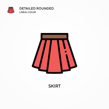 Etek vektör simgesi. Modern vektör illüstrasyon kavramları. Düzenlemesi ve kişiselleştirmesi kolay.