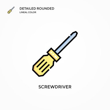 Tornavida vektör simgesi. Modern vektör illüstrasyon kavramları. Düzenlemesi ve kişiselleştirmesi kolay.