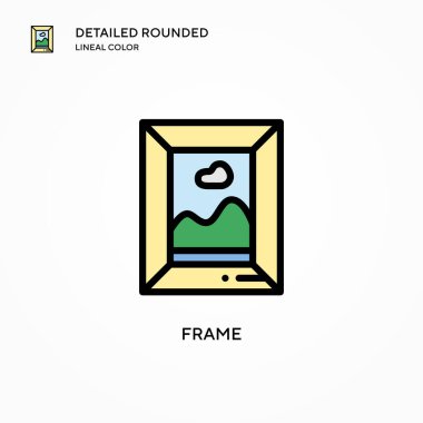 Çerçeve vektör simgesi. Modern vektör illüstrasyon kavramları. Düzenlemesi ve kişiselleştirmesi kolay.