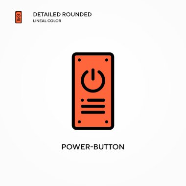 Güç düğmesi vektör simgesi. Modern vektör illüstrasyon kavramları. Düzenlemesi ve kişiselleştirmesi kolay.