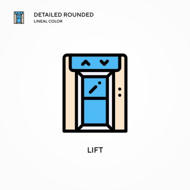 Vektör simgesini kaldırın. Modern vektör illüstrasyon kavramları. Düzenlemesi ve kişiselleştirmesi kolay.