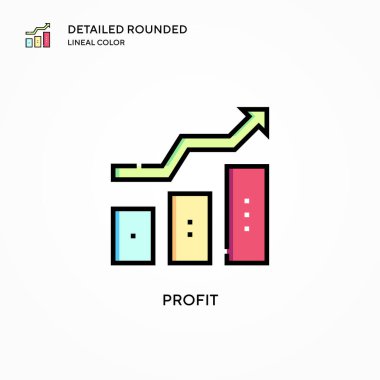 Profil vektör simgesi. Modern vektör illüstrasyon kavramları. Düzenlemesi ve kişiselleştirmesi kolay.
