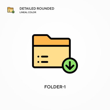 Dizin-1 vektör simgesi. Modern vektör illüstrasyon kavramları. Düzenlemesi ve kişiselleştirmesi kolay.