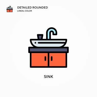 Batırma vektör simgesi. Modern vektör illüstrasyon kavramları. Düzenlemesi ve kişiselleştirmesi kolay.