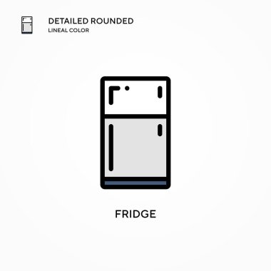 Buzdolabı vektör simgesi. Modern vektör illüstrasyon kavramları. Düzenlemesi ve kişiselleştirmesi kolay.
