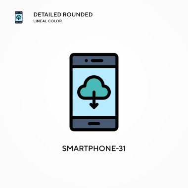 Akıllı Telefon-31 vektör simgesi. Modern vektör illüstrasyon kavramları. Düzenlemesi ve kişiselleştirmesi kolay.