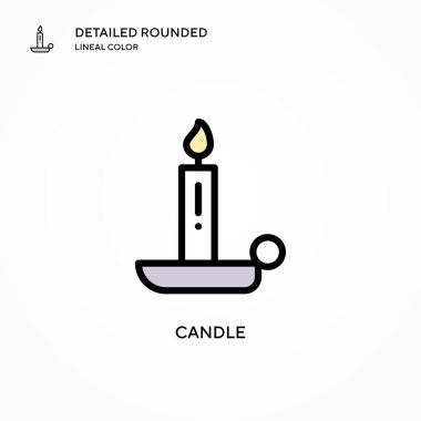 Mum vektör simgesi. Modern vektör illüstrasyon kavramları. Düzenlemesi ve kişiselleştirmesi kolay.