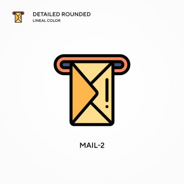 Mail-2 vektör simgesi. Modern vektör illüstrasyon kavramları. Düzenlemesi ve kişiselleştirmesi kolay.