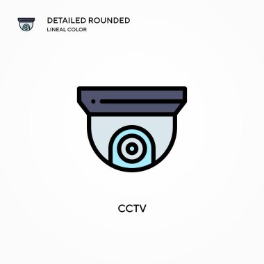 CCTV vektör simgesi. Modern vektör illüstrasyon kavramları. Düzenlemesi ve kişiselleştirmesi kolay.