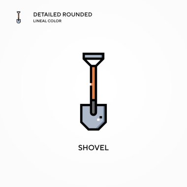 Kürek vektör simgesi. Modern vektör illüstrasyon kavramları. Düzenlemesi ve kişiselleştirmesi kolay.