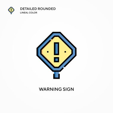 Uyarı işareti vektör simgesi. Modern vektör illüstrasyon kavramları. Düzenlemesi ve kişiselleştirmesi kolay.