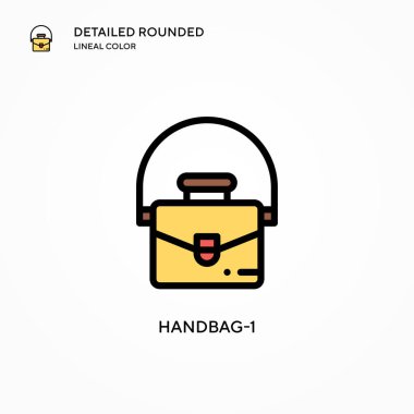 Çanta-1 vektör simgesi. Modern vektör illüstrasyon kavramları. Düzenlemesi ve kişiselleştirmesi kolay.