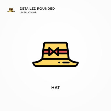 Şapka vektör simgesi. Modern vektör illüstrasyon kavramları. Düzenlemesi ve kişiselleştirmesi kolay.