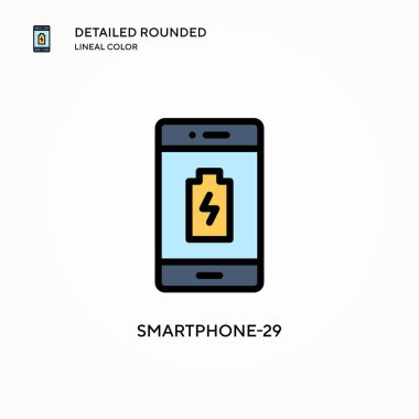 Akıllı telefon-29 vektör simgesi. Modern vektör illüstrasyon kavramları. Düzenlemesi ve kişiselleştirmesi kolay.