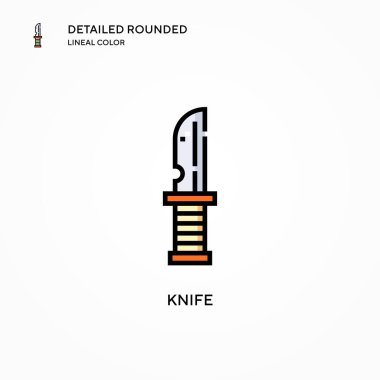 Bıçak vektör simgesi. Modern vektör illüstrasyon kavramları. Düzenlemesi ve kişiselleştirmesi kolay.