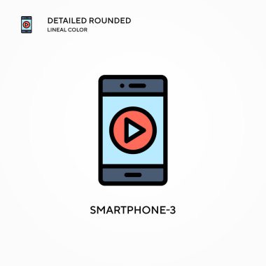 Akıllı Telefon-3 vektör simgesi. Modern vektör illüstrasyon kavramları. Düzenlemesi ve kişiselleştirmesi kolay.