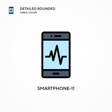 Akıllı Telefon-11 vektör simgesi. Modern vektör illüstrasyon kavramları. Düzenlemesi ve kişiselleştirmesi kolay.