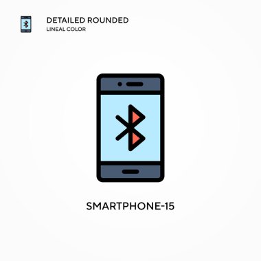 Akıllı Telefon-15 vektör simgesi. Modern vektör illüstrasyon kavramları. Düzenlemesi ve kişiselleştirmesi kolay.