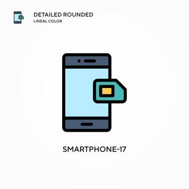 Akıllı Telefon-17 vektör simgesi. Modern vektör illüstrasyon kavramları. Düzenlemesi ve kişiselleştirmesi kolay.