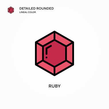 Yakut vektör simgesi. Modern vektör illüstrasyon kavramları. Düzenlemesi ve kişiselleştirmesi kolay.