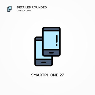 Akıllı telefon-27 vektör simgesi. Modern vektör illüstrasyon kavramları. Düzenlemesi ve kişiselleştirmesi kolay.