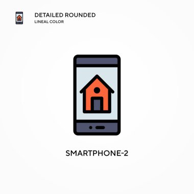 Akıllı Telefon-2 vektör simgesi. Modern vektör illüstrasyon kavramları. Düzenlemesi ve kişiselleştirmesi kolay.