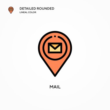 Posta vektör simgesi. Modern vektör illüstrasyon kavramları. Düzenlemesi ve kişiselleştirmesi kolay.